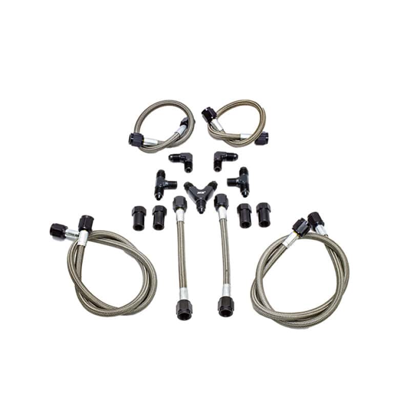 Snow Performance — Snow Performance Water Quad Nozzle Stainless Steel Braided Line Upgrade - view 1