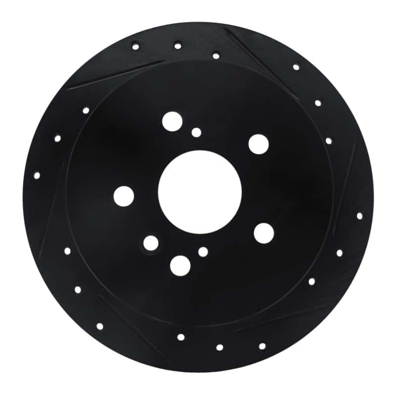 R1 Concepts — R1 04-09 Lexus RX330 Rear Right Drilled & Slotted Black Brake Rotor
R1 Brake Rotor Drill - view 1