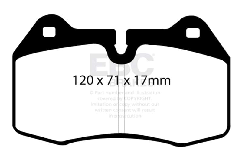 EBC — EBC 94-99 BMW M5 3.8 (E34) Bluestuff Front Brake Pads
Disc Brake Pad - view 3