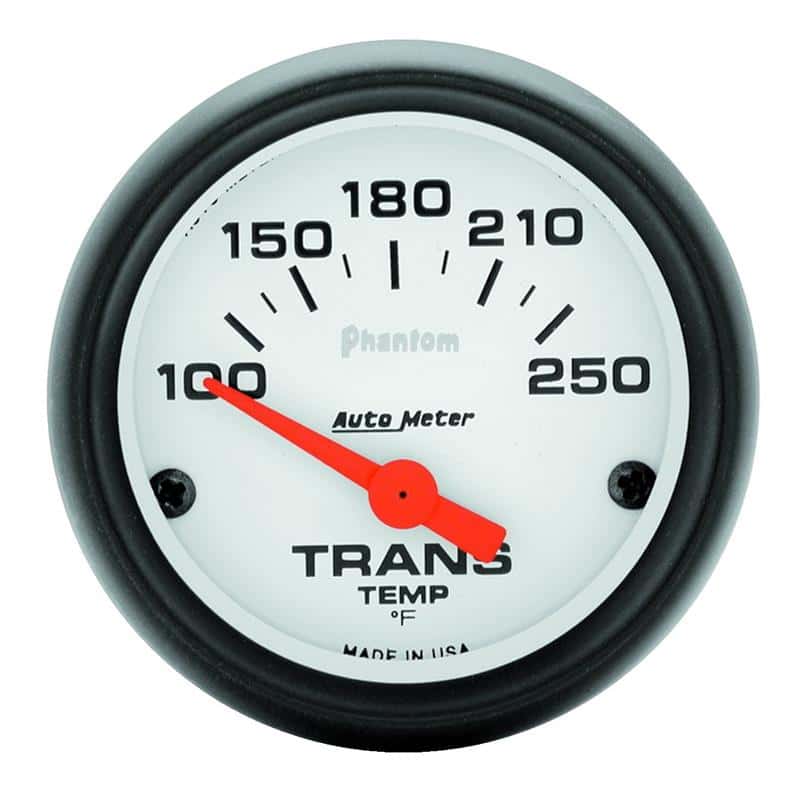 AutoMeter — Autometer Phantom 52mm Short Sweep Electronic 100-250 Deg F Transmission Temperature Gauge
2" TRANS TEMP, 100-2 - view 1