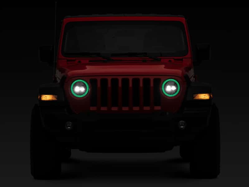 Raxiom — Raxiom 18-22 Jeep Wrangler JL/JT Axial 9-Inch LED Headlights w/RGB Halo- Blk Housing (Clear Lens)
Headlights - view 10