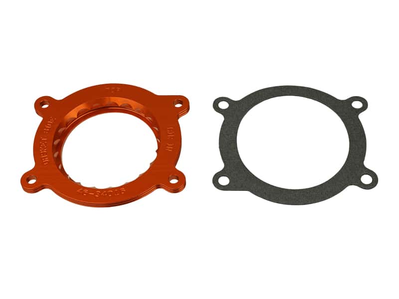 aFe — AFE Silver Bullet Throttle Body Spacer GM Trucks 1500 14-19 V8-6.2L
Throttle Body Spacer - view 3