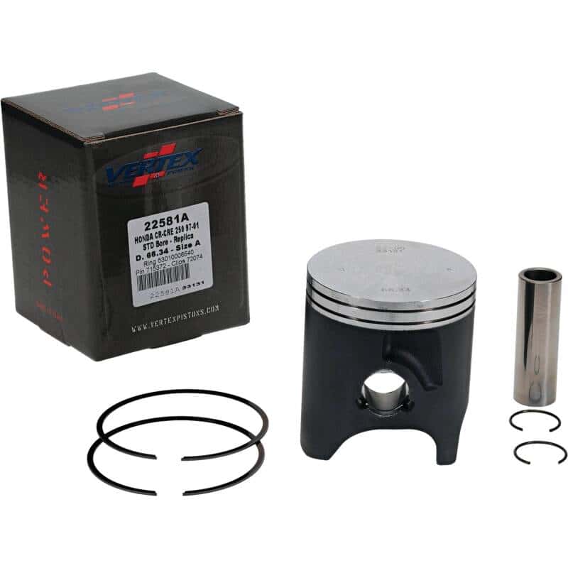 Vertex Pistons — Vertex Piston 97-01 Honda CR 250 R 250cc Cast Replica Piston Kit - view 2