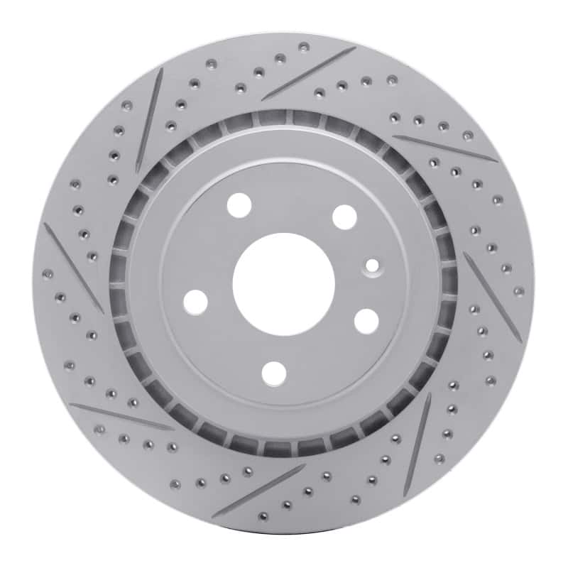 R1 Concepts — R1 06-09 Chevrolet Trailblazer Front Right Drilled & Slotted Geo-Carbon Rotor - view 1