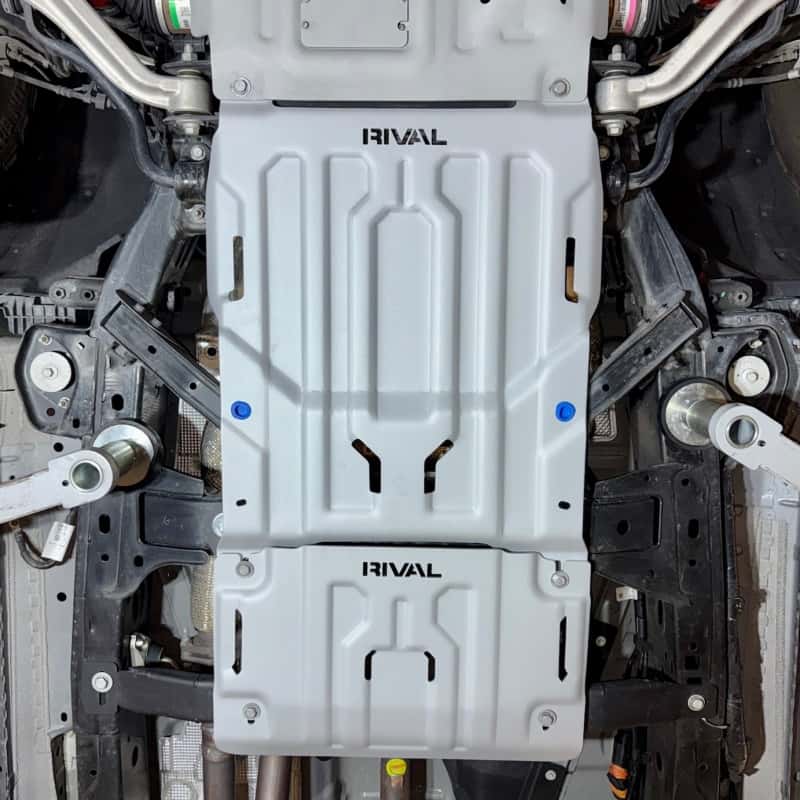 Rival 4x4 — Rival 2024-2026 Ford Ranger Ford Ranger Raptor Aluminum Transmission And Cat Converter Skid Plate - view 4