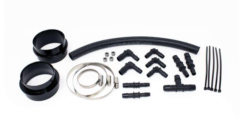 Torque Solution — Torque Solution Turbo Inlet Hose Black (Recirc): 02-07 WRX / 04-20 STI / 05-09 Legacy GT (3in Inlet) - view 3