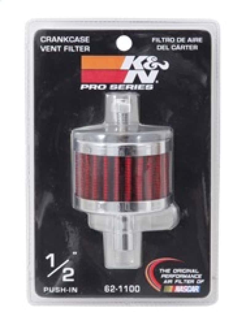 K&N Engineering — K&N Steel Base Crankcase Vent Filter 0.5in Vent OD x 2in OD x 1.5in Height
Vent Air Filter/Brea
Vent Air Filter - view 12