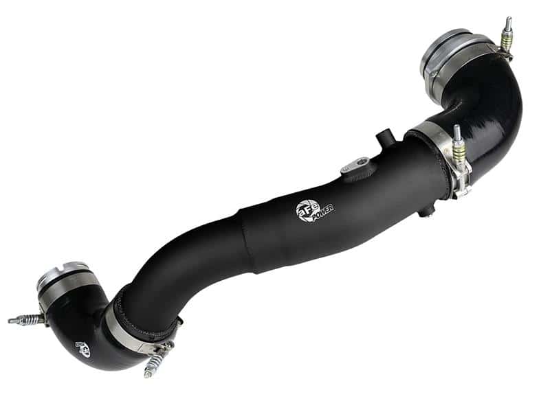 aFe — aFe 2020 Toyota Supra 3.0L 3in Black Intercooler Tube - Hot
Hot Charge Pipe - view 2