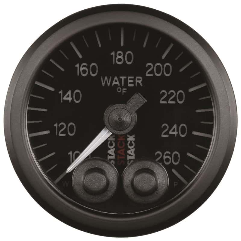AutoMeter — Autometer Stack Pro Control 52mm 100-260 deg F Water Temp Gauge - Black (1/8in NPTF Male)
Ga WTmp PC Blk 260F - view 2