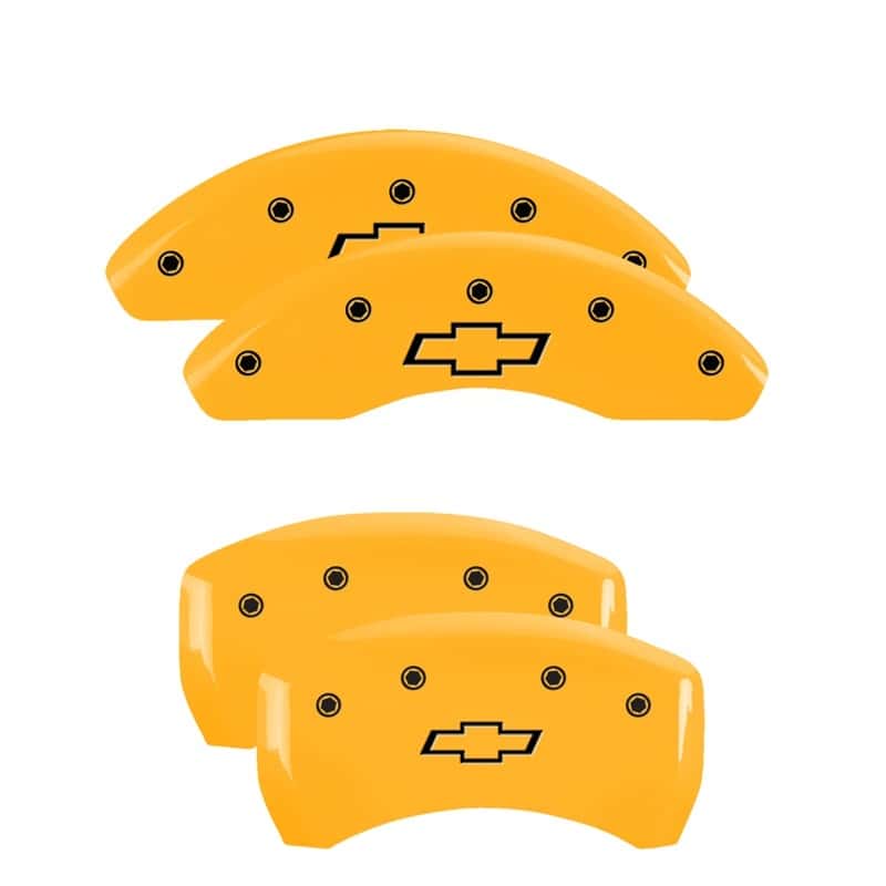 MGP — MGP 4 Caliper Covers Engraved Front & Rear Bowtie Yellow finish black ch
Caliper Covers - view 1
