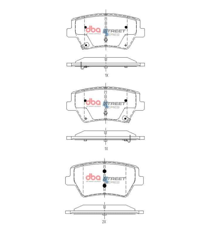 DBA — DBA 2021+ Genesis GV80 Street Series Rear Brake Pads
Brake Pad - view 1