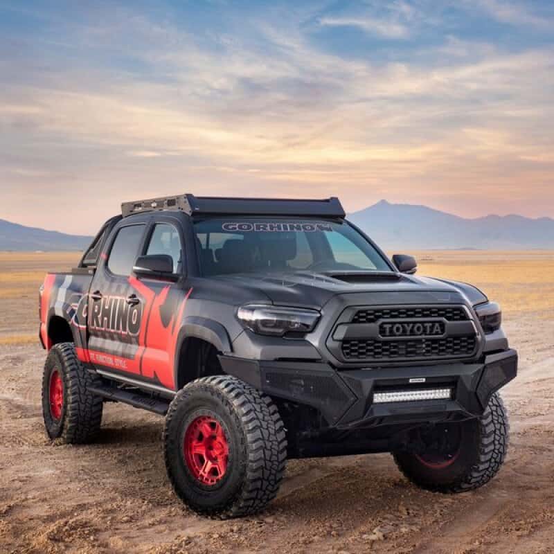 Go Rhino — Go Rhino 16-21 Tacoma Element Front Bumper w/ Power Actuated Hide-away Light Bar Mount Tex Black
Element w Power Bar - view 9