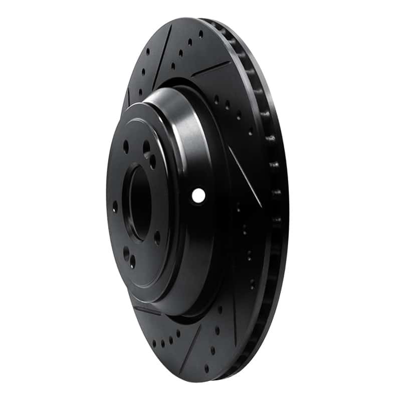R1 Concepts — R1 17-19 Genesis G90 Rear Left Drilled & Slotted Black Brake Rotor
R1 Brake Rotor Drill - view 2