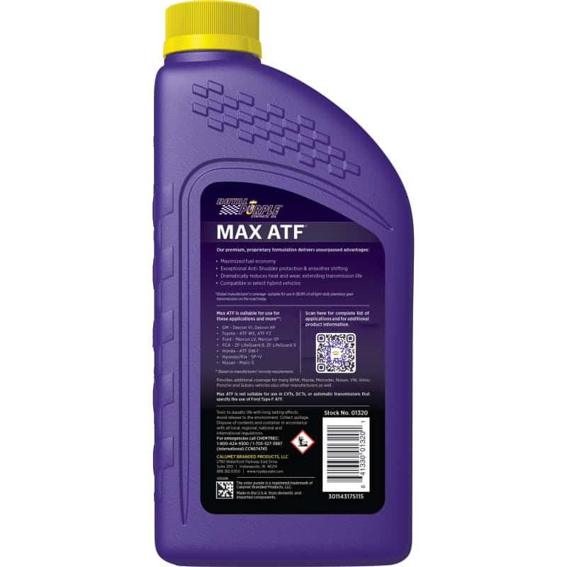 Royal Purple — Royal Purple Max ATF Automatic Transmission Fluid - 1 Quart
Transmission Fluid - view 2