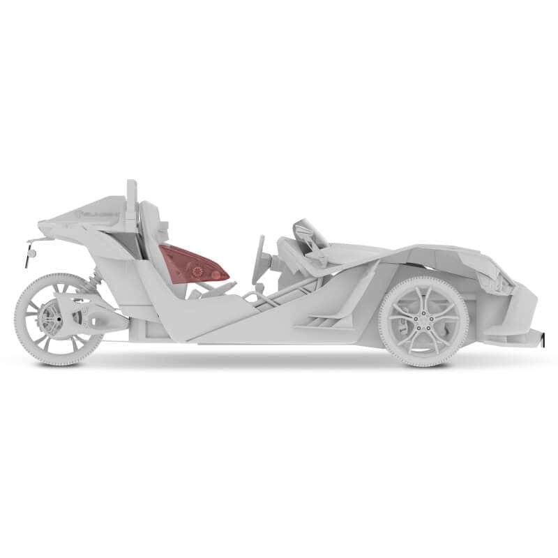 DS18 — DS18 2015+ Polaris Slingshot Arm Rest Enclosure Fits 2x 6.5in Speakers (Not Included) - view 7