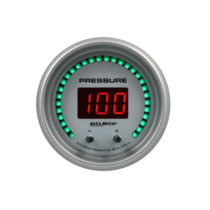 AutoMeter — Autometer 52.4mm Silver Switchable 0-1600 PSI/0-110 BAR Fluid Pressure UltraLite Elite Digital Gauge - view 3