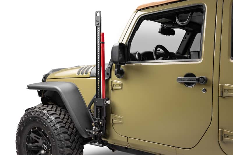 Go Rhino — Go Rhino 07-18 Jeep Wrangler JK/JKU Front Fender Jack Mount for Hi-Lift Jack - Tex. Blk
Jack Mount-Exterior - view 6