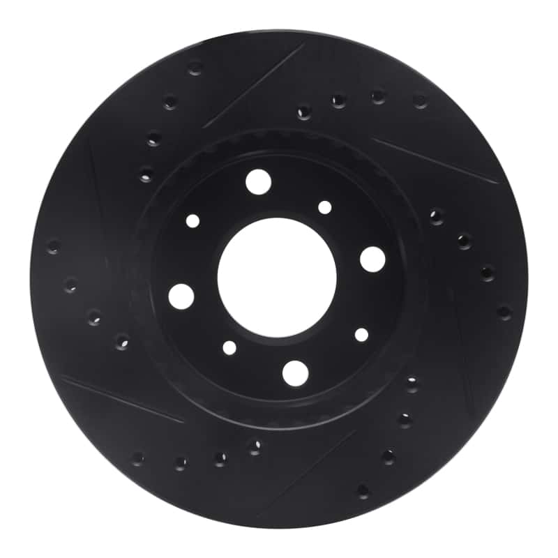 R1 Concepts — R1 84-90 Honda Accord Sedan Front Right Drilled & Slotted Black Brake Rotor
R1 Brake Rotor Drill - view 5