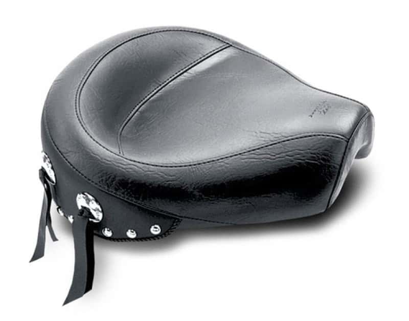 Mustang Motorcycle — Mustang 82-03 Harley Sportster Wide Touring Solo Seat w/Studs - Black - view 1