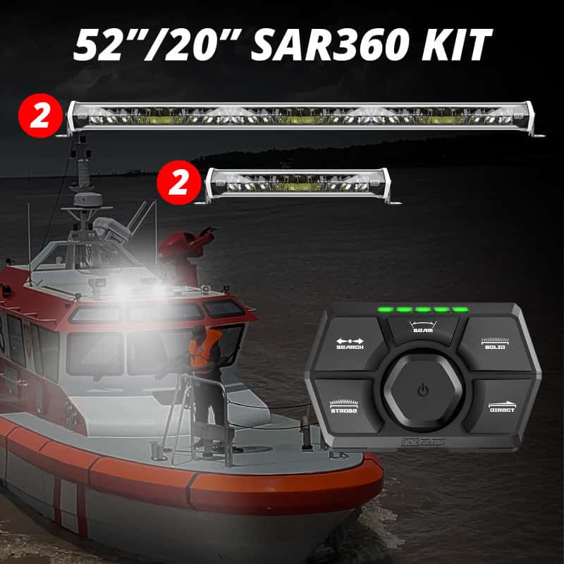 XKGLOW — XK Glow SAR360 Light Bar Kit Emergency Search and Rescue Light System White (2)52In (2)20In - view 1