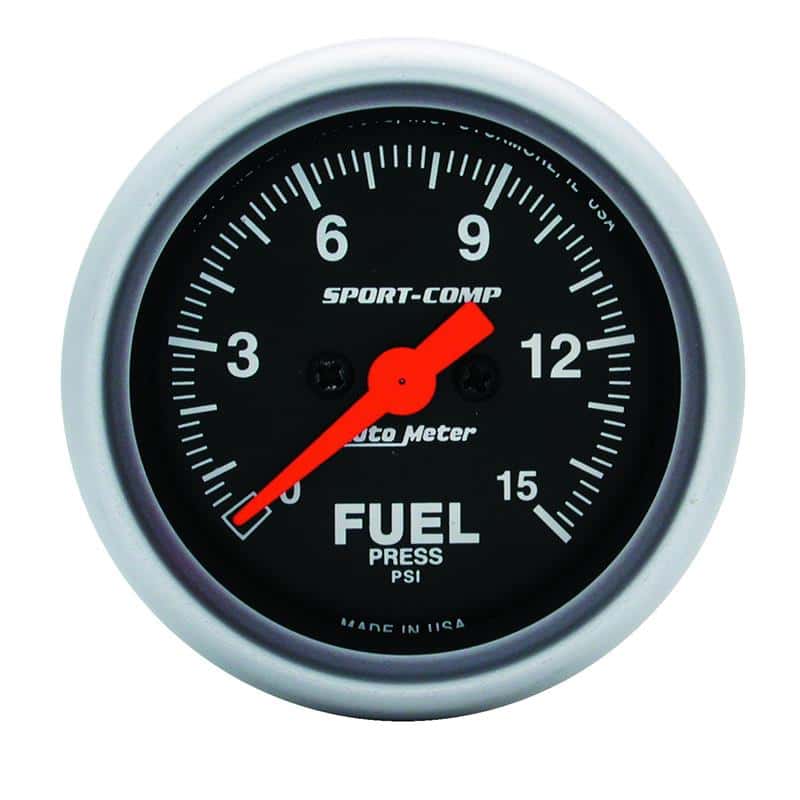 AutoMeter — Autometer Sport-Comp 52mm 15PSI Electronic Fuel Pressure Gauge
2" FUEL PRESS, 0-15 - view 2