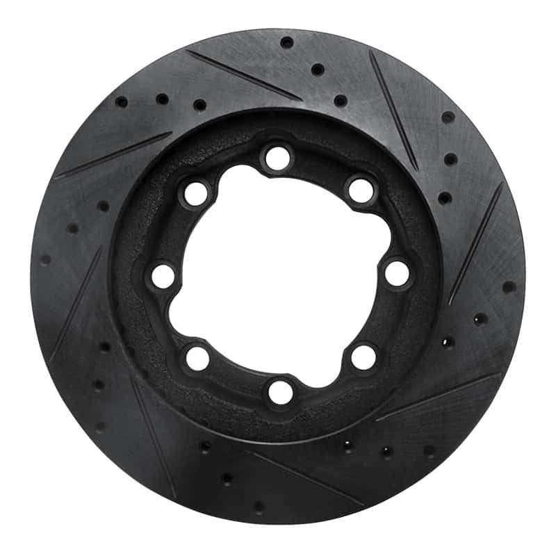 R1 Concepts — R1 88-00 Chevrolet K2500 Front Left Drilled & Slotted Black Brake Rotor
R1 Brake Rotor Drill - view 5