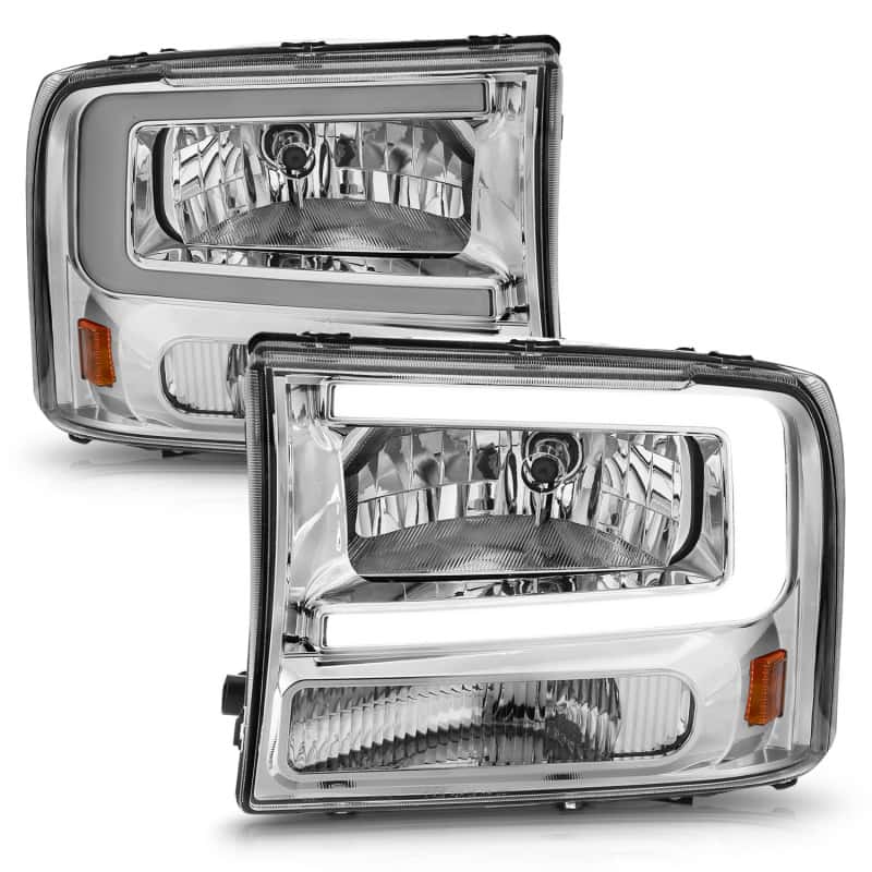 ANZO — ANZO 99-04 Ford F250/F350/F450/Excursion (excl. 99) Crystal Headlights - w/ Light Bar Chrome Housing
Head Light Set
HdLtSet - view 8