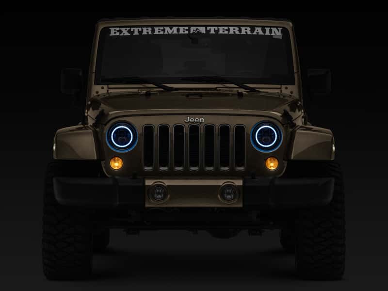 Raxiom — Raxiom 97-18 Jeep Wrangler TJ/JK Axial 7-Inch LED Headlights w/RGB Halo- Blk Hsng (Clear Lens)
Headlights - view 10