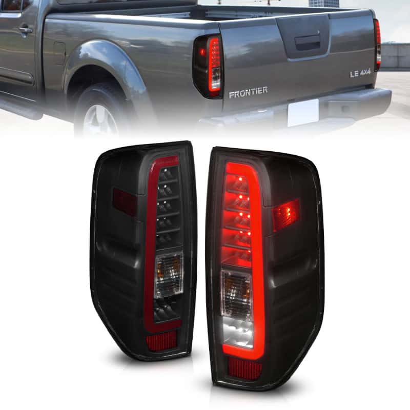 ANZO — ANZO 2005-2021 Nissan Frontier LED Taillights Black Housing/Smoke Lens - view 2