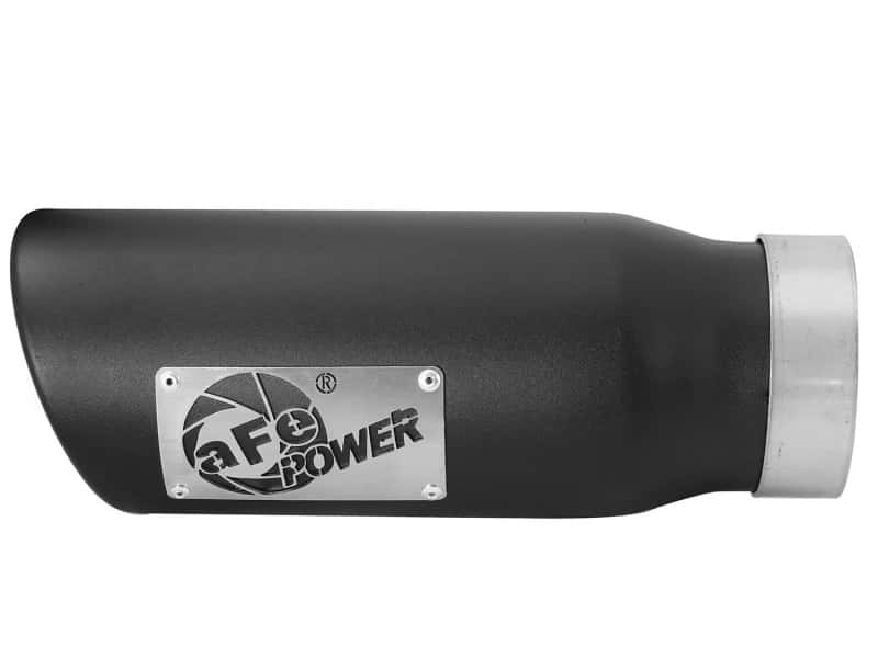 aFe — aFe MACHForce-XP 3.5in 409 Stainless Steel Exhaust Tip 3.5in x 4.5in Out x 12in L Clamp-On
Exhaust Tip Black - view 2