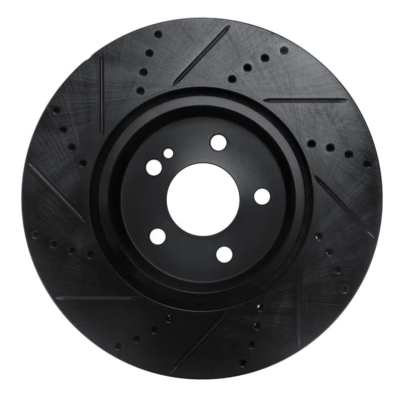 R1 Concepts — R1 16-23 Mercedes-Benz GLC350e Rear Right Drilled & Slotted Black Brake Rotor
R1 Brake Rotor Drill - view 5