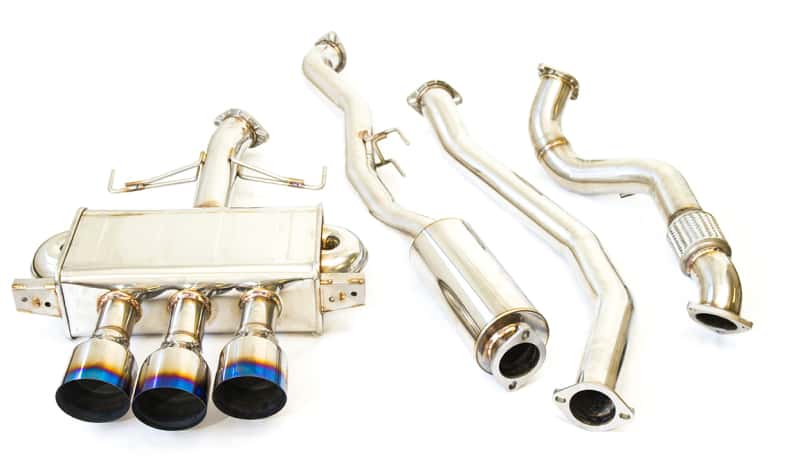 Invidia — Invidia 17-19 Honda Civic Type R Q300 Triple Titanium Tip Cat-back Exhaust - view 1