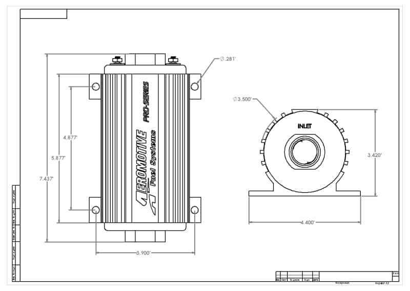 Aeromotive — Aeromotive Pro-Series Fuel Pump - EFI or Carbureted Applications
Fuel Pump - view 3