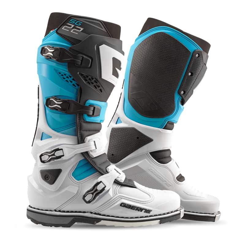 Gaerne — Gaerne SG22 Limited Edition Boot White/Black/Light Blue Size - 9 - view 1
