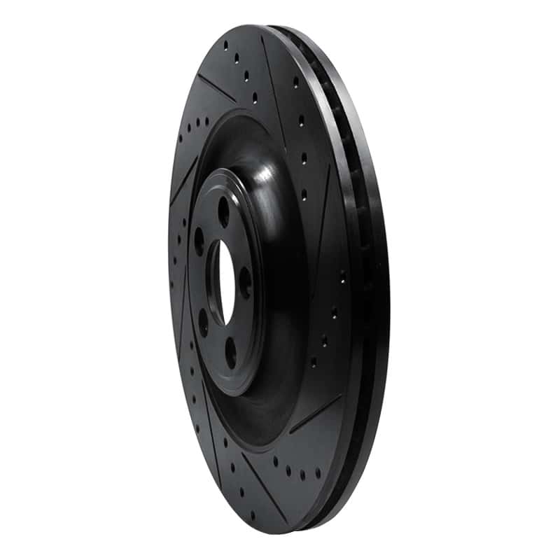 R1 Concepts — R1 10-24 Jaguar XFR-S Rear Right Drilled & Slotted Black Brake Rotor
R1 Brake Rotor Drill - view 2