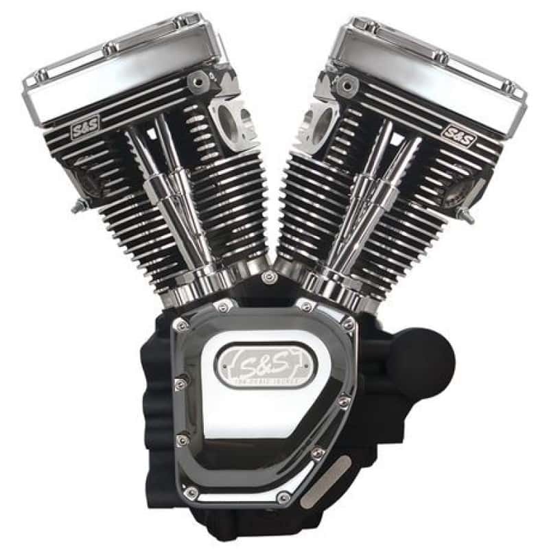 S&S Cycle — S&S Cycle 06-17 Dyna T124 Engine - Wrinkle Black - view 2