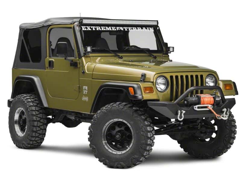 Raxiom — Raxiom 97-06 Jeep Wrangler TJ 50-In LED Light Bar Windshield Mount w/ Auxilliary Bracket
Mount - view 3