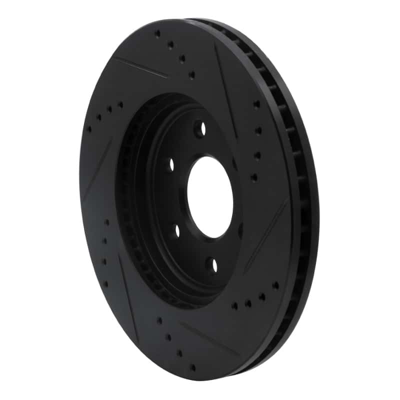 R1 Concepts — R1 05-25 Nissan Pathfinder Front Left Drilled & Slotted Black Brake Rotor
R1 Brake Rotor Drill - view 4