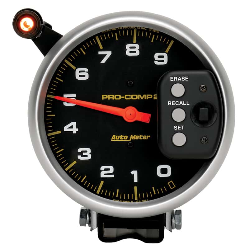 AutoMeter — AutoMeter Gauge Tach 5in. 9K RPM Pedestal W/ Quick Lite & Peak Memory Pro-Comp
5" TACH, 9,000 RPM, - view 1