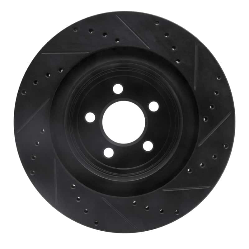 R1 Concepts — R1 06-23 Dodge Charger Rear Left Drilled & Slotted Black Brake Rotor
R1 Brake Rotor Drill - view 5