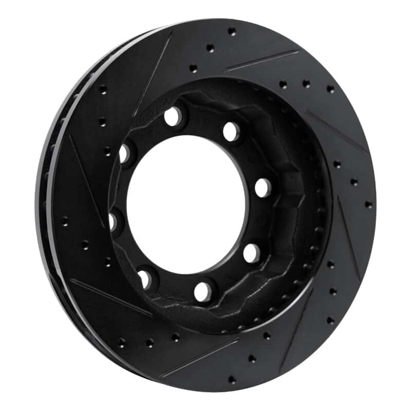 R1 Concepts — R1 77-93 Chevrolet V30 & V3500 Pickup Front Right Drilled & Slotted Black Brake Rotor
R1 Brake Rotor Drill - view 4