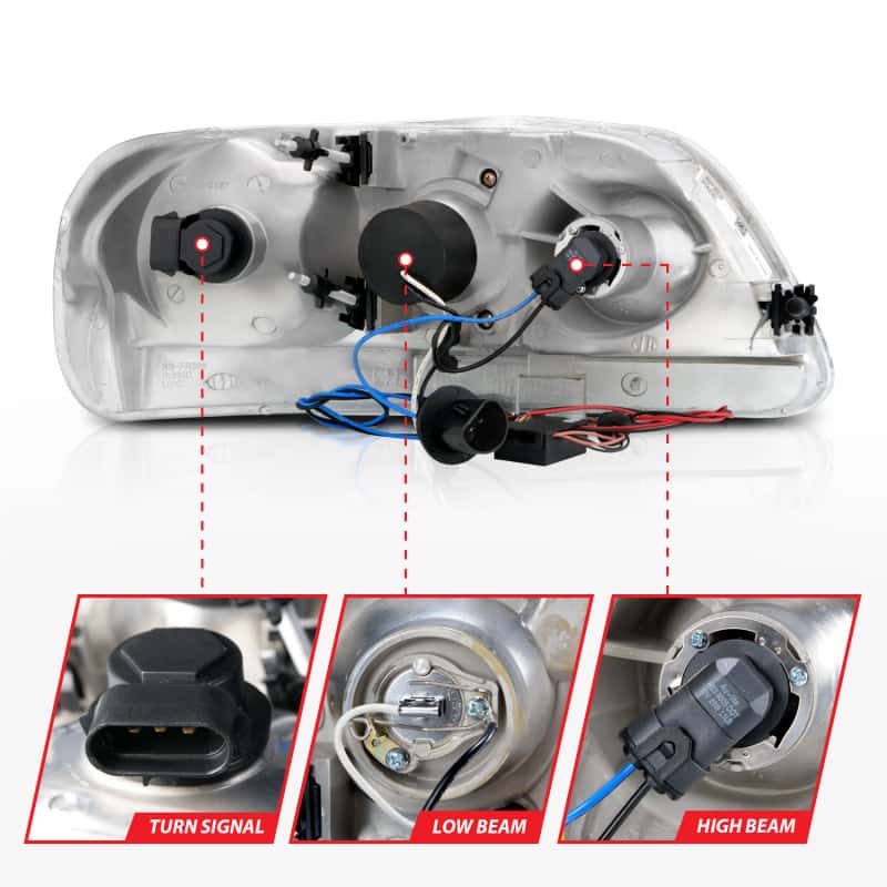ANZO — ANZO 1997.5-2003 Ford F-150 Projector Headlights w/ Halo Chrome 1pc
Head Light Set
HdLtSet - view 11