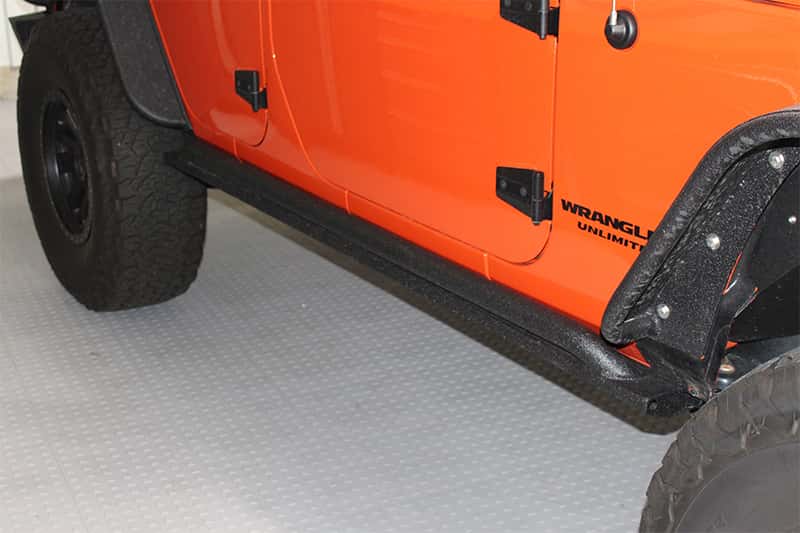 Fishbone Offroad — Fishbone Offroad 07-18 Jeep Wrangler JK 4 Door Rubicon Steel Rock Slider - Black Textured Powdercoat - view 10