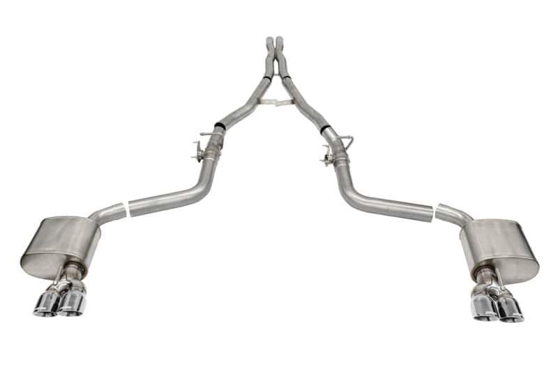 CORSA Performance — Corsa 15-23 Challenger SRT/Hellcat/Demon/Redeye 2.75in Valved CB DR Exit w/ Twin 3.5in Pol Pro Tips
Exhaust - view 1