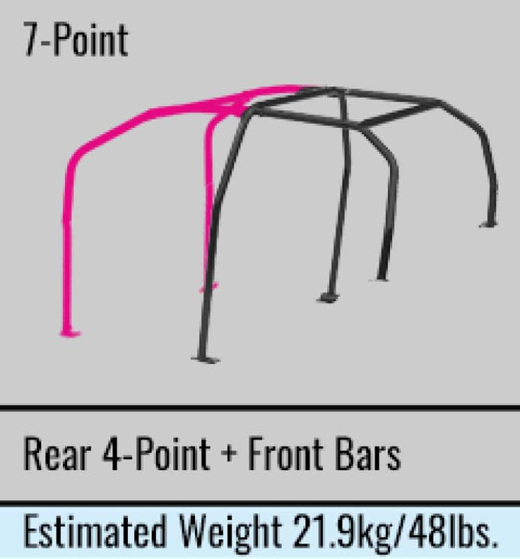 Cusco — 7-Point, Front & Rear with Diagonal Bar, 4/5 Passenger, Dash Through-Type. Chromoly 40mm OD. - view 4