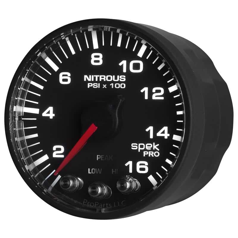 AutoMeter — Autometer Spek-Pro Gauge Nitrous Press 2 1/16in 1600psi Stepper Motor W/Peak & Warn Blk/Blk
GA 2" N2O BFB SPEK - view 4
