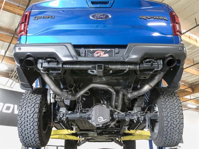 aFe — aFe MACH Force-Xp Cat-Back Exhaust w/Dual Hi-Tuck Tips Black 17-18 Ford F-150 Raptor V6-3.5L (tt)
Cat-Back Exhaust - view 9