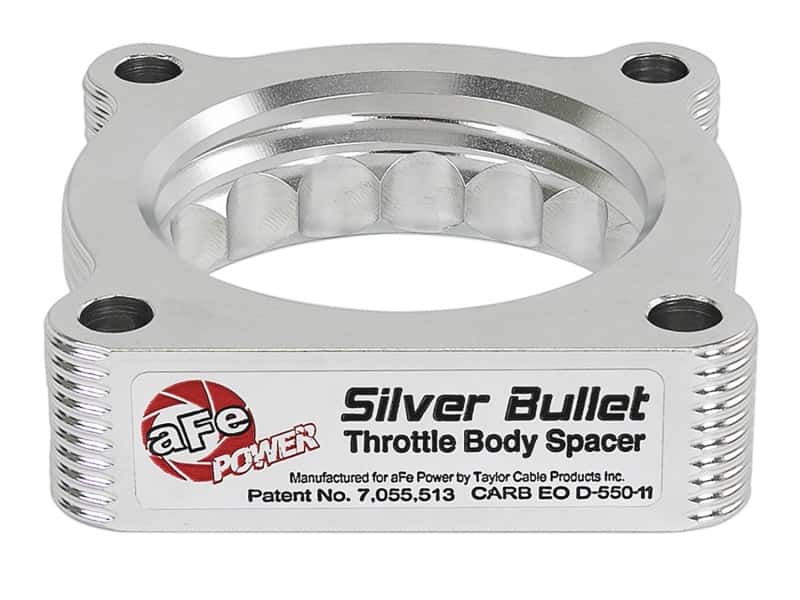 aFe — aFe Silver Bullet Throttle Body Spacers TBS Toyota Tacoma 05-11 V6-4.0L
Throttle Body Spacer
TBdySpacer - view 3