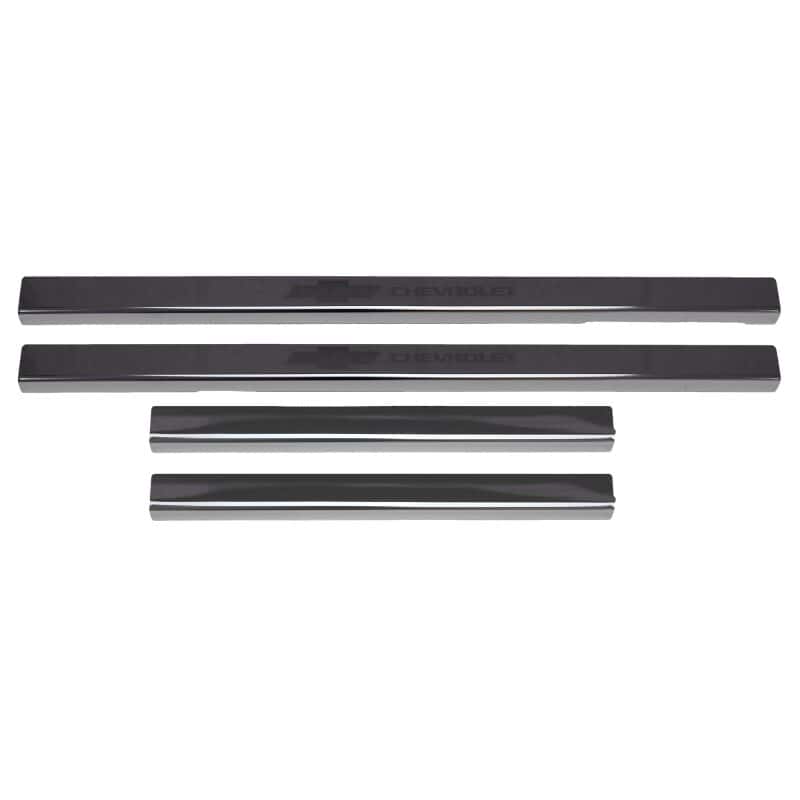 Putco — Putco 14-18 Chevy Silv LD - Regular Cab w/ CHEVROLET Etching (4pcs) Black Platinum Door Sills
DoorSillProtSet - view 5