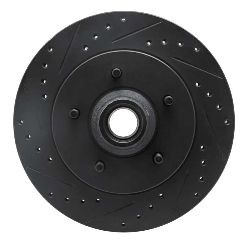 R1 Concepts — R1 97-00 Ford Expedition Front Left Drilled & Slotted Black Brake Rotor
R1 Brake Rotor Drill - view 1